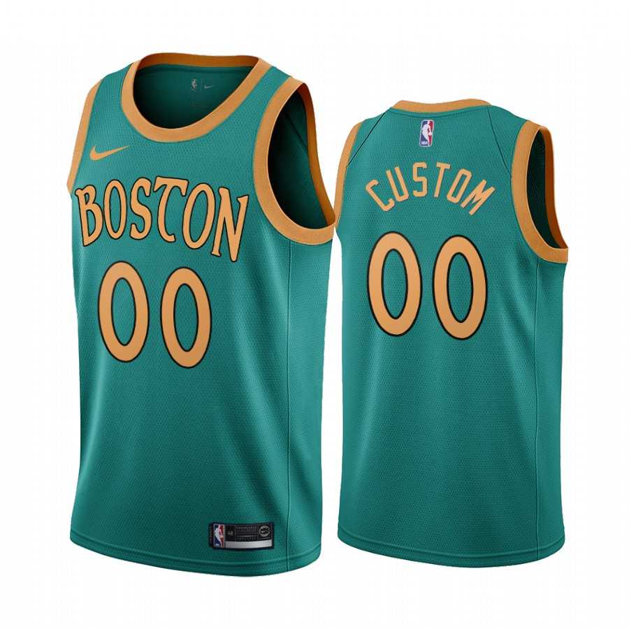 Men & Youth Customized Boston Celtics Green 2019-20 City Edition Nike Jersey